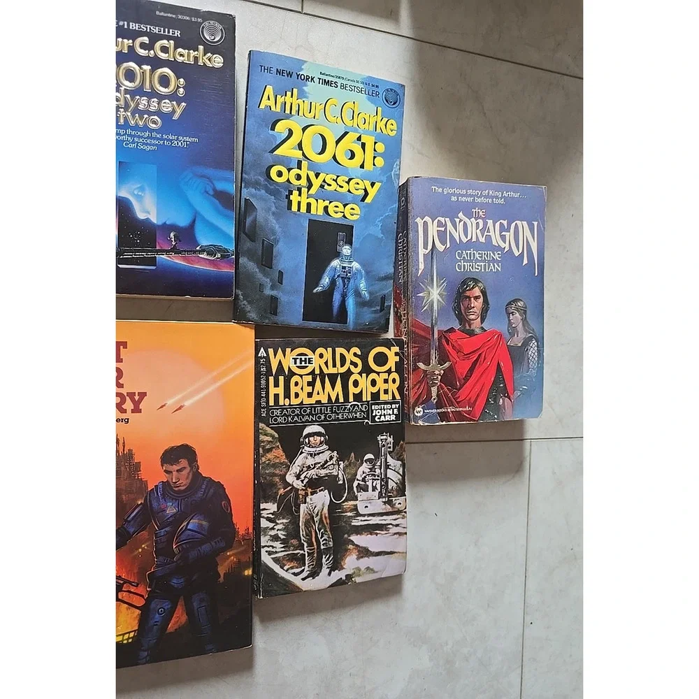 Lot of 7 Vintage Arthur C. Clarke Space Fantasy Science‎ Fiction Paperback Books